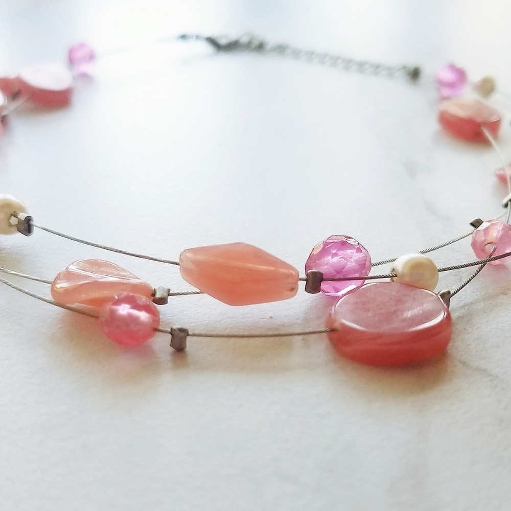 Layered Beach Glass Necklace